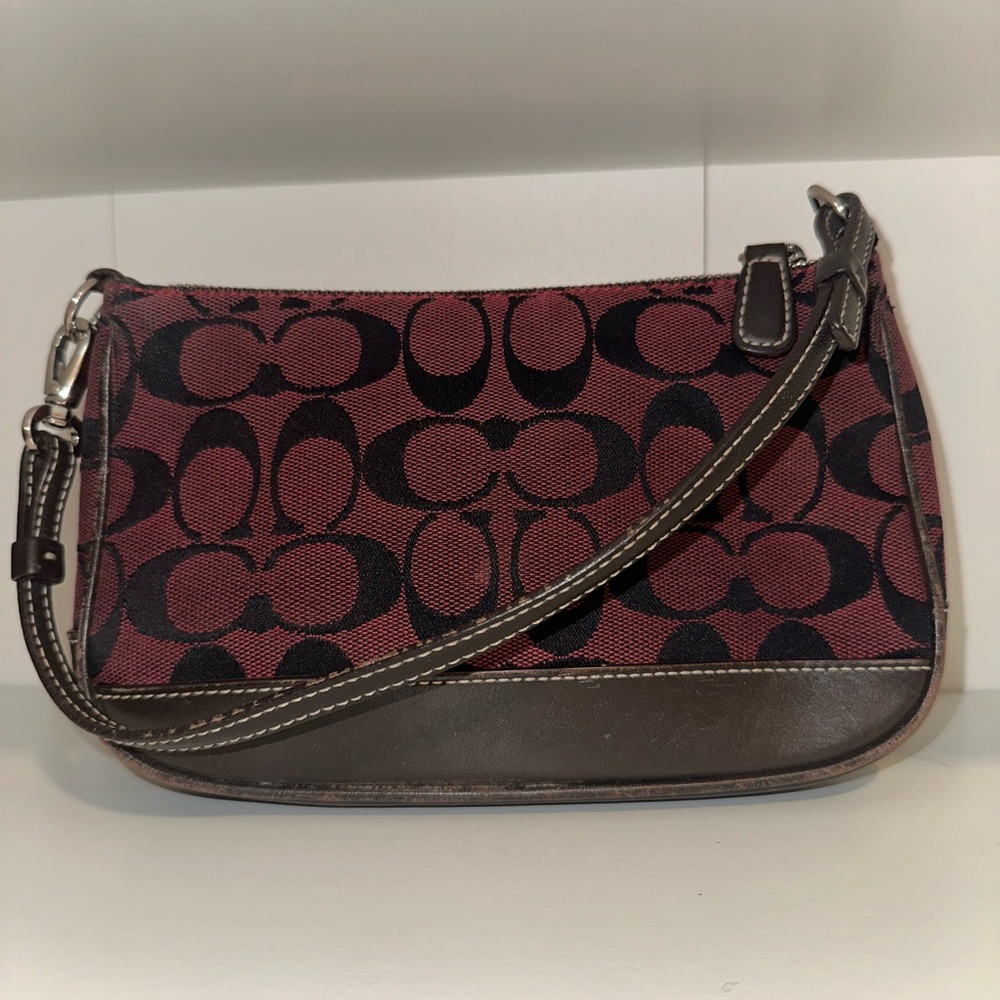 Y2K Vintage Coach Maroon Demi Mini Bag
